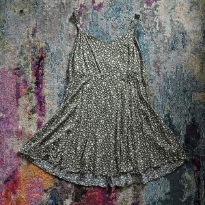 Old Navy Green Floral Smocked Cami Mini Dress